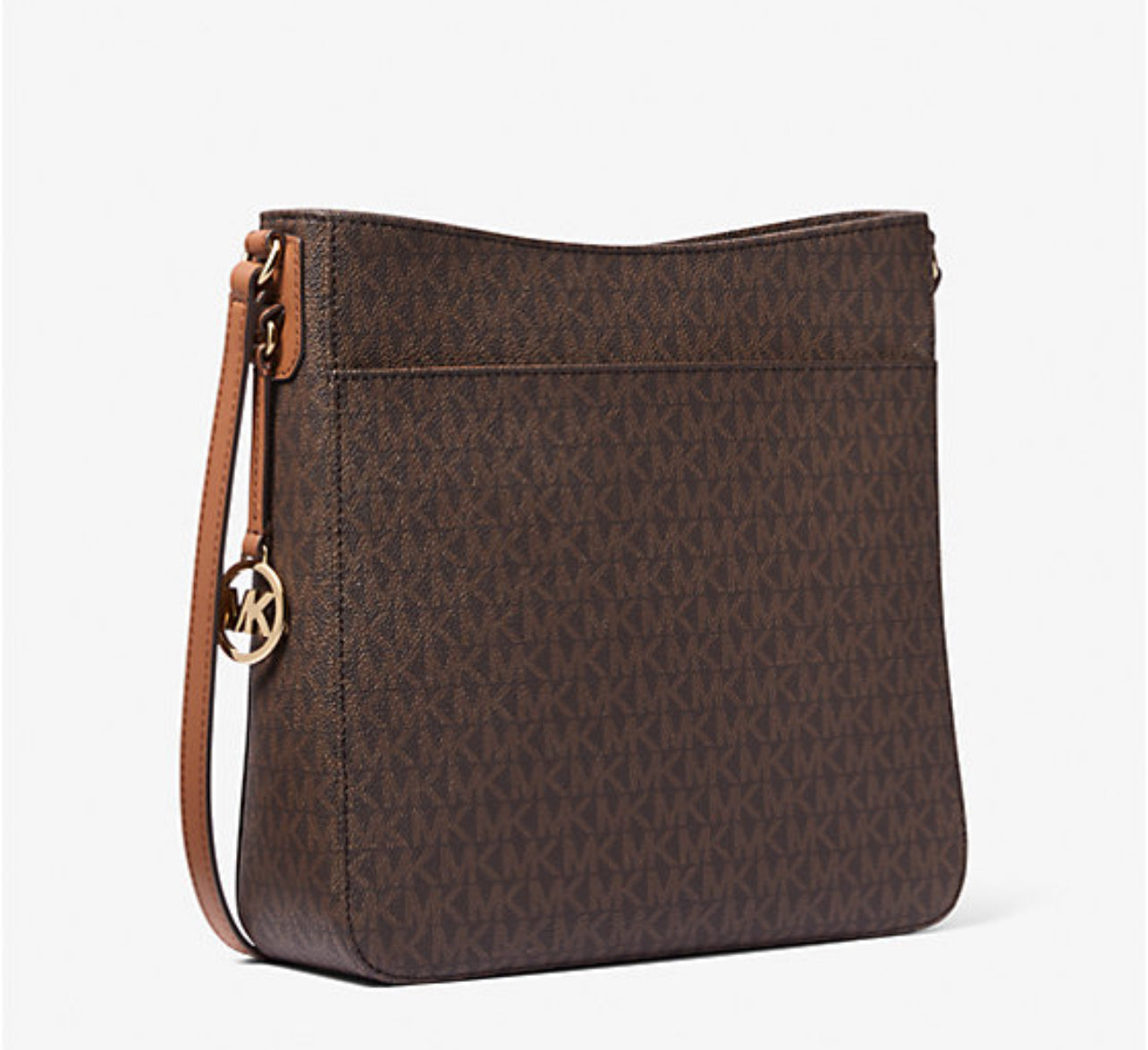 Jet Set Travel Large Logo Messenger Brown Bag