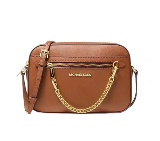 Jet Set Large Saffiano Leather
Crossbody Brown Bag