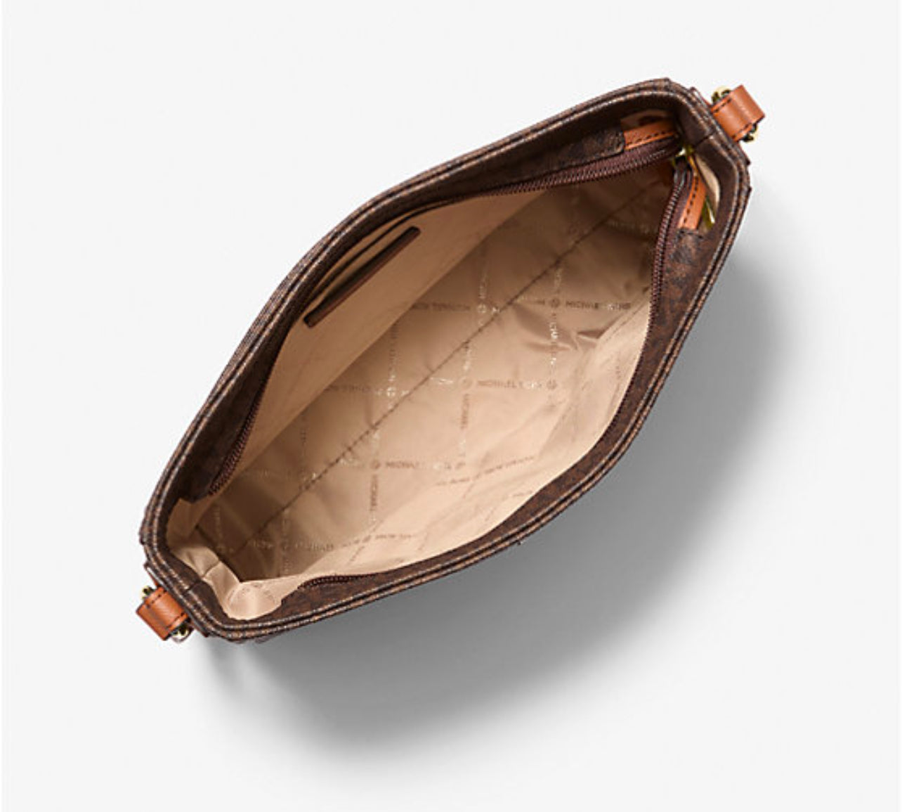 Jet Set Travel Large Logo Messenger Brown Bag