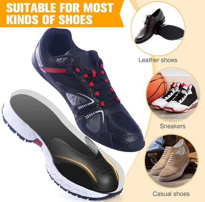 3 pairs Anti-Wrinkle Shoe Protector – Sneaker Shoe Guards No-Crease Insert Toe Shield for Men & Women, Trimmable Fit, Black/White/Grey